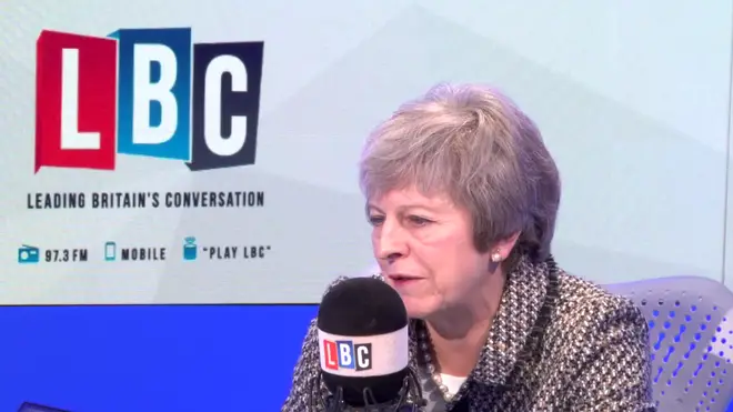 Theresa May in the LBC studio.