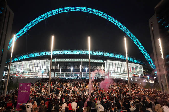 Thousands flocked to Wembley Stadium for the Euro final
