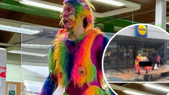 The rainbow coloured monkey has attracted criticism online