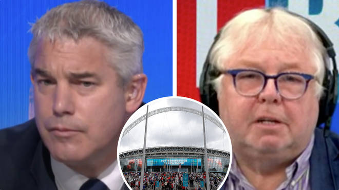 Steve Barclay told LBC the scenes at Wembley won't affect the World Cup bid