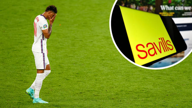 A Savills employee says his Twitter account was hacked to post racist abuse at England players after their Euro 2020 penalty shootout defeat.