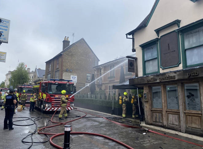 Fire broke out at a bar in Maidstone, Kent