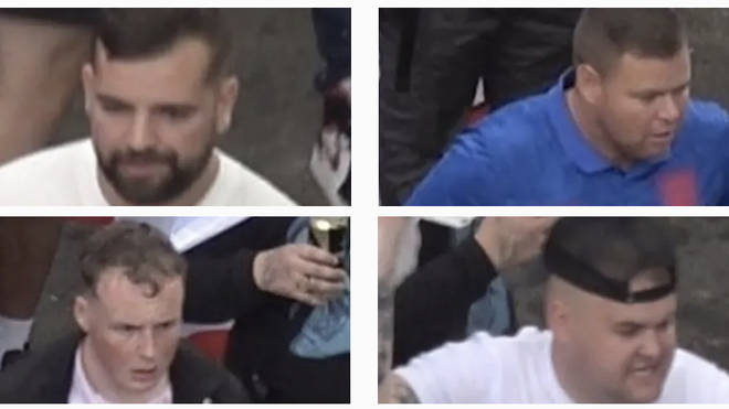 Police issued several images of men they wish to speak to