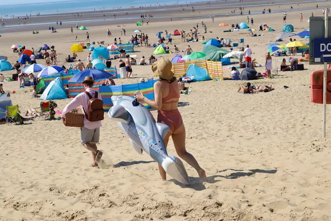 England saw temperatures of 31C on Sunday