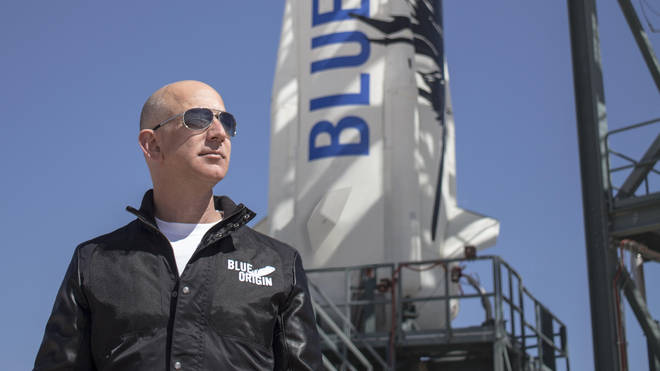 Jeff Bezos is one of four making the trip to space.