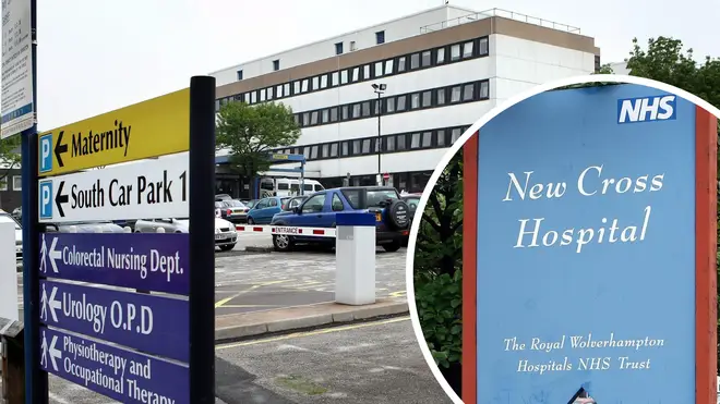 A man has been arrested after member of the hospital's staff was stabbed