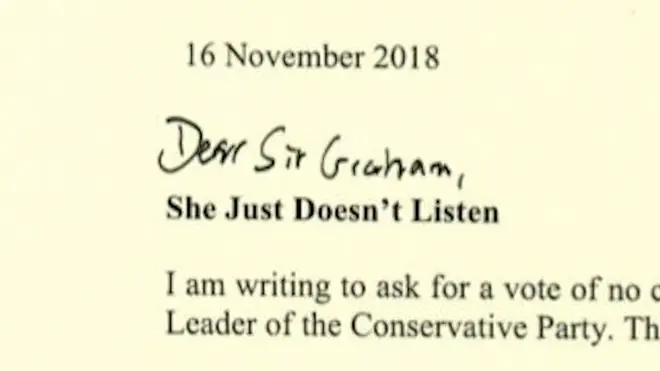 Mark Francois' letter of no confidence to the 1922 Committee