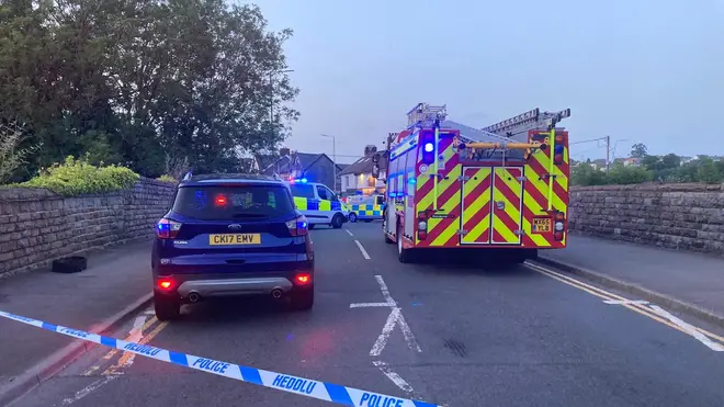 A major incident has been declared after a car collided with pedestrians outside a pub