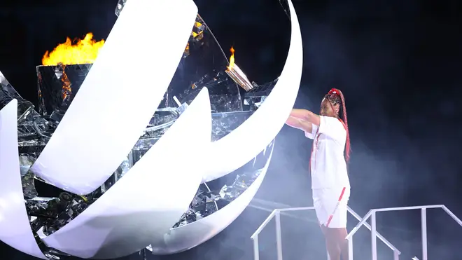 Naomi Osaka lit the Olympic flame