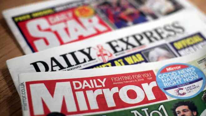 Mastheads for the Daily Mirror, Daily Star and the Daily Express