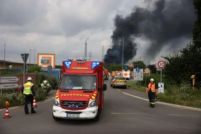 An explosion at an industrial park for chemical companies shook the German city of Leverkusen