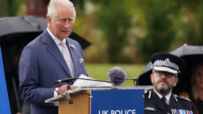 Prince Charles speaks at the unveiling