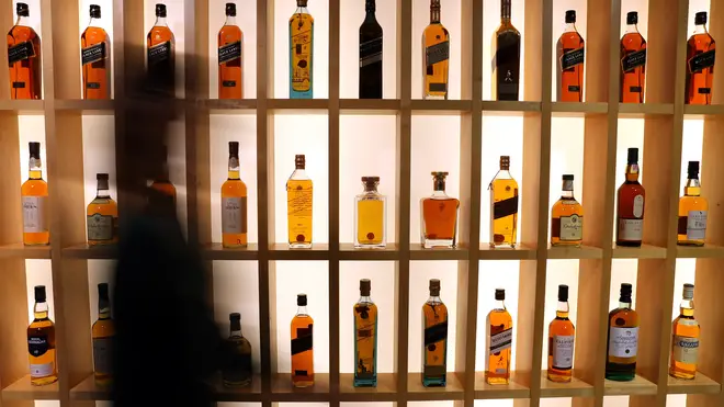 Diageo whisky display