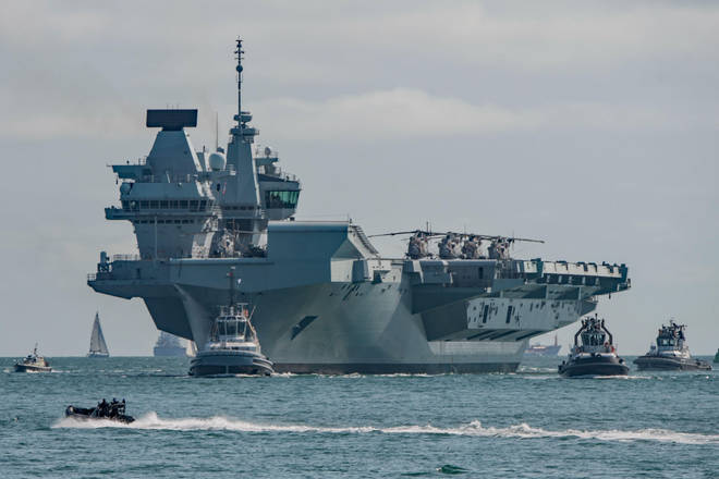 Strike group led by HMS Queen Elizabeth is sailing through waters that are heavily contested between China and neighbouring countries