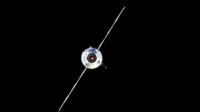 The Nauka module prior to docking with the ISS on Thursday