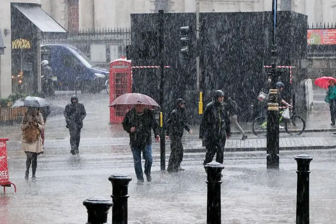 Parts of London experienced downpours during Storm Evert last week.