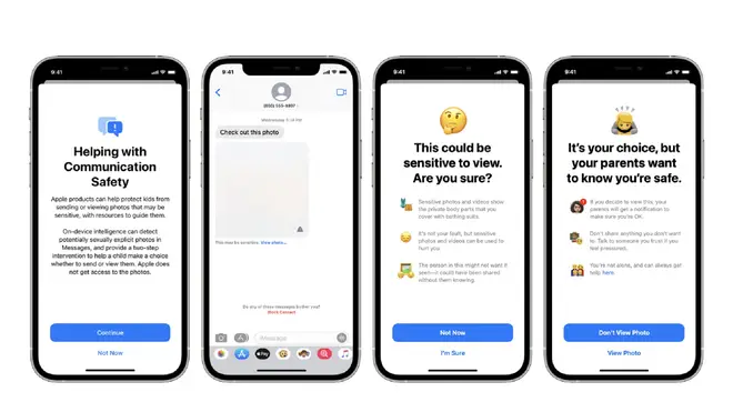 New on-screen alerts for Apple's Messages app designed to boost child safety and protect them from sexual abuse material