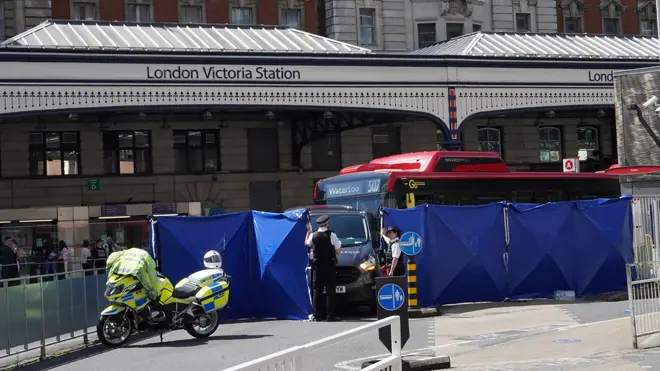 One woman has been killed following a collision involving two buses at London Victoria Station