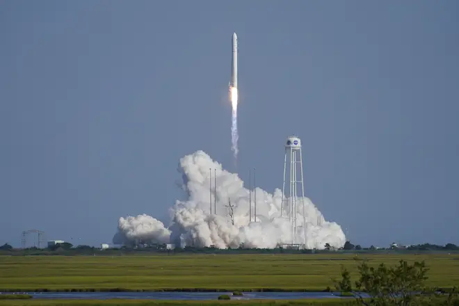 Northrop Grumman's Antares rocket lifts off