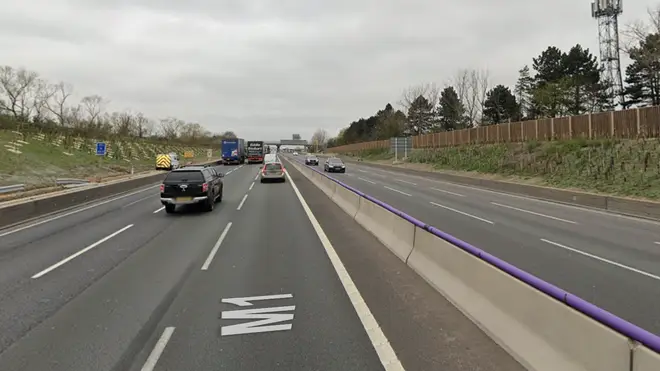 The crash took place between junctions 14 and 15 on the M1