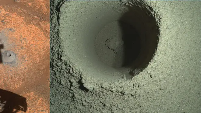 The drill hole on Mars