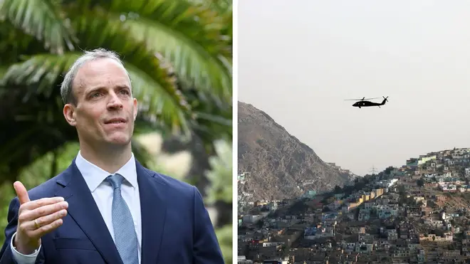 Dominic Raab has been criticised for taking a holiday amid the Afghanistan crisis