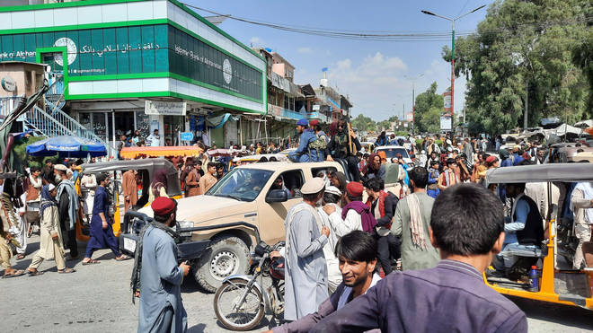 Chaotic scenes have emerged across Afghanistan as citizens flee Taliban control