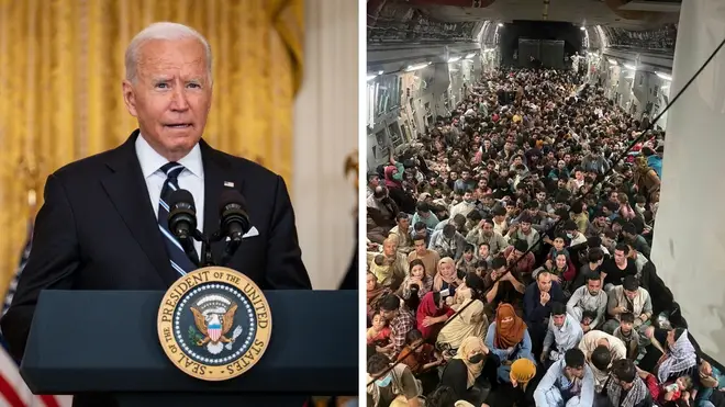 Joe Biden said he could not see how the chaos at Kabul airport could have been avoided