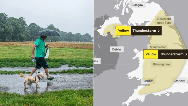 The weather warnings cover most of England