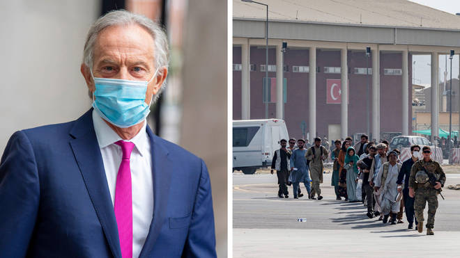Tony Blair has said Britain has a "moral obligation" to remain in Afghanistan until "all those who need to be are evacuated"