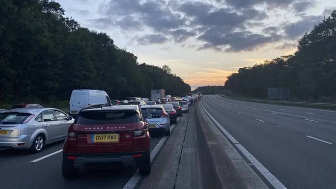 The crash caused serious delays on the M25 on Monday