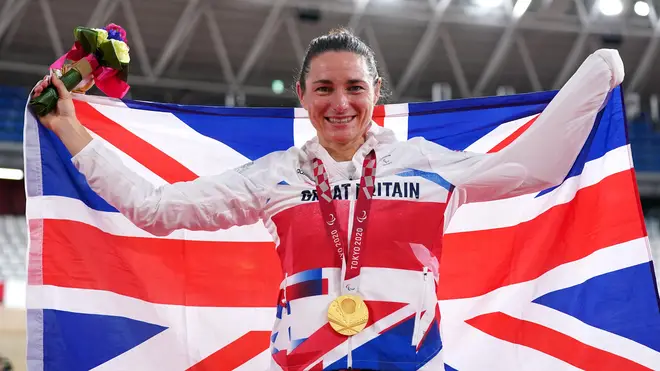 Dame Sarah Storey took the first gold for ParalympicsGB.