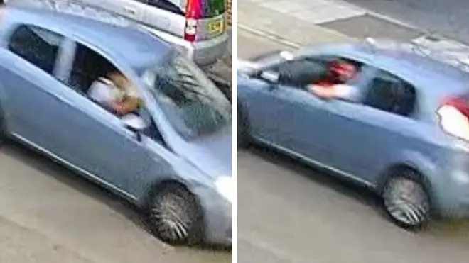 The police released images of the car connected to the attack.