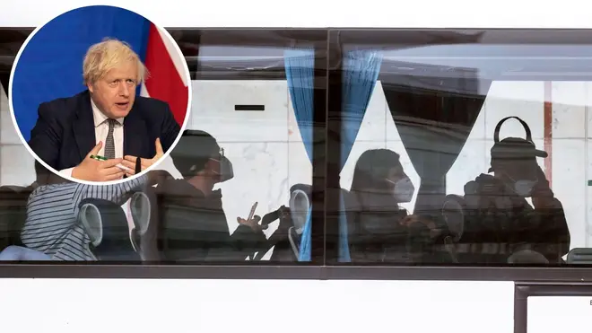 Boris Johnson has been written to over quarantine rules - which sees tourists put in buses and taken to a hotel 