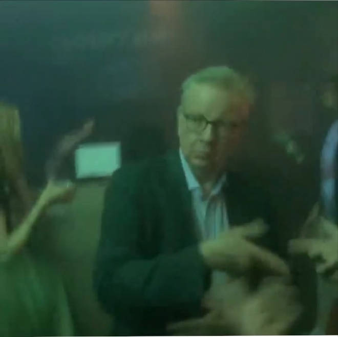 Michael Gove was filmed partying on the dance floor.