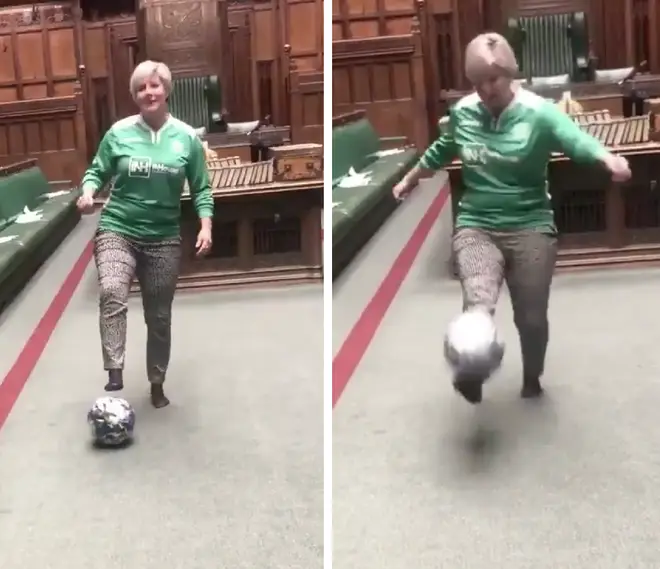 SNP MP Hannah Bardwell shared a video of herself doing keepy-uppies