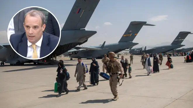 Dominic Raab was unable to say how many people have been left behind in Afghanistan.