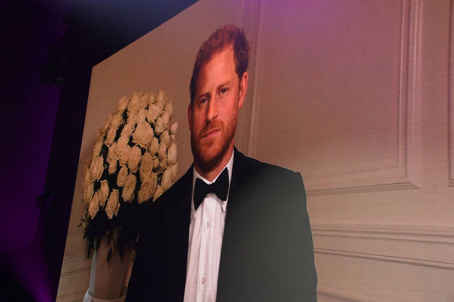 Prince Harry was appearing virtually at the awards