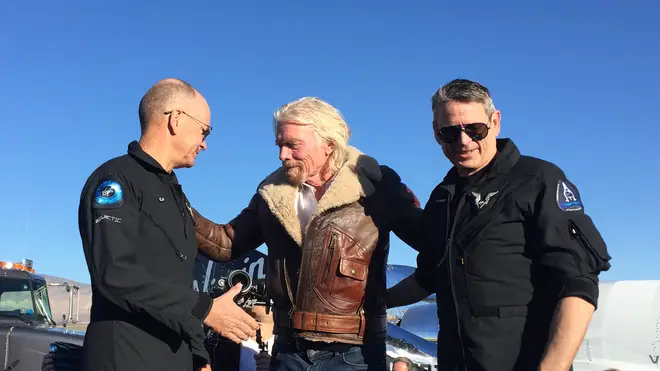 Virgin Galactic crew with Richard Branson