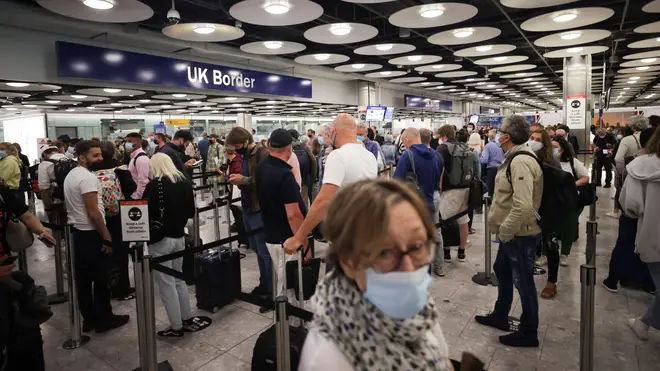 It has been reported huge queues have blighted travellers at several UK airports