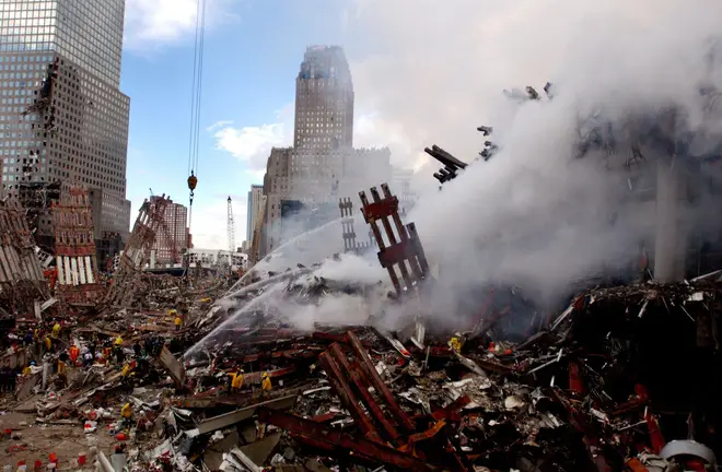 The site of the towers' collapse was combed for survivors, and became known as Ground Zero