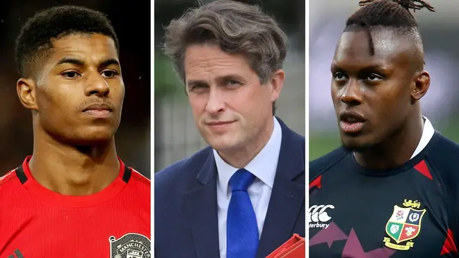Gavin Williamson mistook Marcus Rashford for black rugby player Maro Itoje.