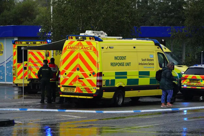 An incident response unit, multiple ambulances and armed police were all deployed.