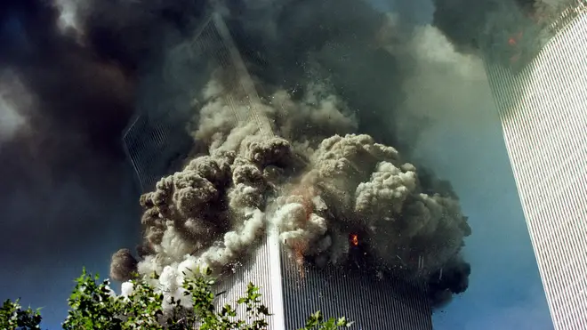 The collapse of the South Tower