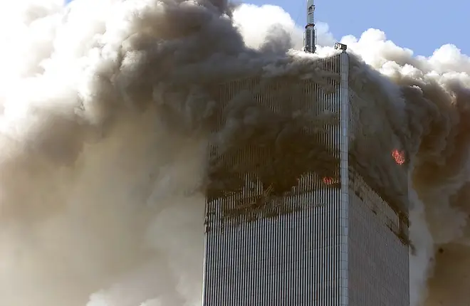Hundreds of people were trapped above the site of the crash in the North Tower