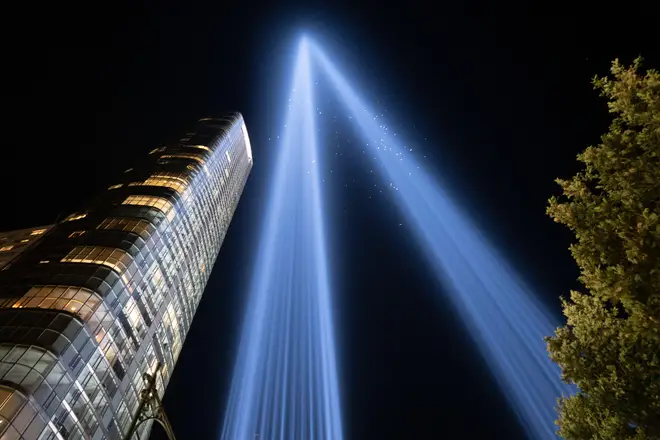 A moving light tribute was held in New York