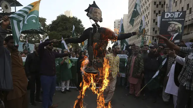 Burned effigy