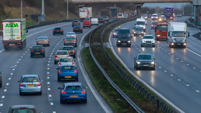 Traffic on the M1, one the UK's smart motorways
