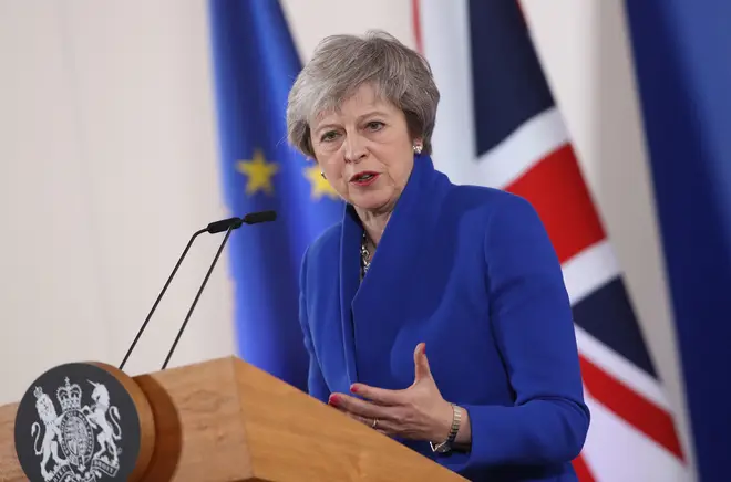 Theresa May speaks after European leaders meet to sign off Brexit Withdrawal Agreement