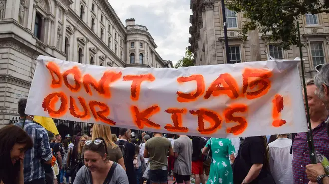 Parents were involved in the protests to stop their children getting the jab.